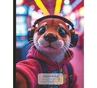 Arcade Otter Composition Notebook: Mink Taking a Selfie, Y2K Aesthetic Vibe | Wide Ruled Book for Work or School, Writing, Journaling and more | 7.5 x ... Students, Teens and Animal Lovers