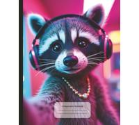 Arcade Raccoon Composition Notebook: Bandit Taking a Selfie, Y2K Aesthetic Vibe | Wide Ruled Book for Work or School, Writing, Journaling and more | ... Students, Teens and Animal Lovers