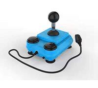 ArcadeR Joystick estándar de 9 pines compatible con Atari, Commodore, Sega, etc., Colores:cian
