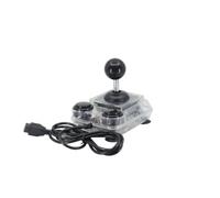 ArcadeR Joystick estándar de 9 pines compatible con Atari, Commodore, Sega, etc., Colores:claro transparente