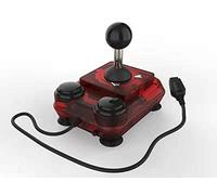 ArcadeR Joystick estándar de 9 pines compatible con Atari, Commodore, Sega, etc., Colores:Transparent rot