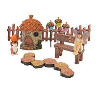 Arcadia Adoring Acorns Fairy Garden Kit-11 Piezas, Resina