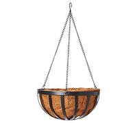 Arcadia Garden Products CB42 Solstice - Cesta Colgante Redonda de 12 Pulgadas, Color Negro