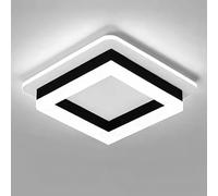 Arcadia Plafon Led Techo Moderno con Forma Cuadrada y Luz Blanco Natural - Lampara Dormitorio Salón Baño Cocina Pasillo - 4500K 2000 Lúmenes 20W 20 cm - Modelo Callisto