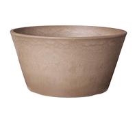 Arcadia PSW Pot TD25TP Collection - Maceta Poco Profunda para suculentas, bonsái, Jardines de Hadas, Hierbas, 10 Pulgadas, Gris Topo, Madera de Piedra de plástico