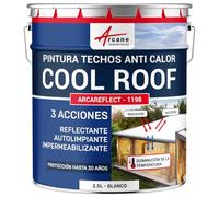 ARCANE INDUSTRIES Cool Roof - Pintura anticalorica para tejados reflectante blanca - ARCAREFLECT - 1198-2,5 L Blanco