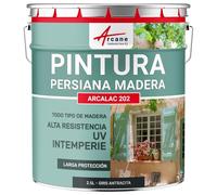 ARCANE INDUSTRIES Pintura para contraventanas de Madera: ARCALAC 202 - Gris Antracita - RAL 7016