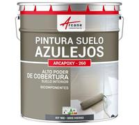 ARCANE INDUSTRIES Pintura para Suelo de Baldosas - Resina epoxi para Suelo con baldosas - ARCAPOXY - 260 - Gris Hierro - RAL 7011