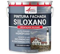 ARCANE INDUSTRIES Pintura siloxánica para Exteriores y fachadas, de Alto Poder hidrófugo - ARCAFAÇADE SILOXANE - Gris Ardilla- RAL 7000