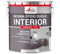 ARCANE INDUSTRIES Resina epoxi para suelos interiores - REVEPOXY - 176-10 kg (hasta 50 m² en 2 capas) Blanco - RAL 9003