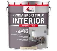 ARCANE INDUSTRIES Resina epoxi para suelos interiores - REVEPOXY - 176-2,5 kg (hasta 12,5 m² en 2 capas) Marfil Claro - RAL 1015