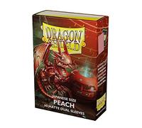 Arcane Tinmen Dragon Shield Sleeves- Matte Japanese: Dual Peach 60CT- Card Sleeves are Smooth & Tough - Compatible with Yugioh & Cardfight Vanguard, Black (AT-15153)