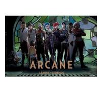 Pyramid International Póster de Arcane (personajes en Zaun Arcade) - Arte de pared de alta calidad de 61 cm x 91 cm para dormitorio, oficina o dormitorio - Gran regalo para fans y coleccionistas