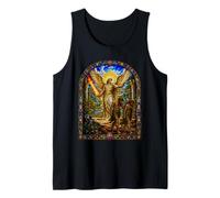 Arcángel expulsa Arte Mosaico de la Catedral de Adán y Eva Edén Camiseta sin Mangas
