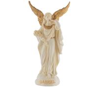 Arcángel Gabriel 708-78192 - Miniatura de piedra artificial pintada a mano con pintura dorada