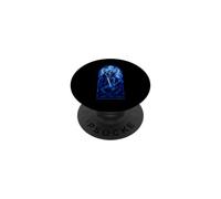 Arcángel Miguel Ángel Católico Color Azul Vitral PopSockets PopGrip Adhesivo