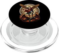 Arcángel Miguel Derrotando Satanás Vintage Mosaico PopSockets PopGrip para MagSafe