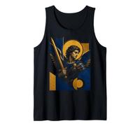 Arcángel Miguel Geométrico Guerrero Sagrado Ángel Icono Arte Camiseta sin Mangas