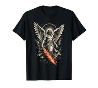 Arcángel Miguel Guerrero Divino Espada Llameante Cristianismo Camiseta