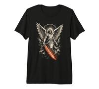 Arcángel Miguel Guerrero Divino Espada Llameante Cristianismo Camiseta Premium
