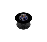 Arcángel Miguel Manto Azul Arte Sagrado Devocional PopSockets PopGrip Adhesivo
