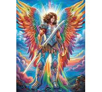 Arcángel Miguel Puzzle 500 Piezas Cartón Blanco Premium para Expertos Cuentos de Hadas de Animales Salvajes fantásticos Vacaciones Fines Semana Hobby Y Ocio Regalo Navideño 500 PCS