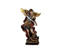 Arcángel San Miguel figura 15 cm. resina peana decoración