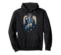 Arcángel San Miguel Manto Azul Espada Y Escudo Arte Sudadera con Capucha