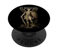 Arcángel San Miguel Matando al Diablo PopSockets PopGrip Adhesivo
