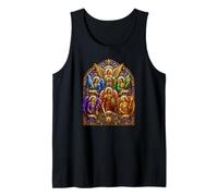 Arcángeles Mosaico Sagrado Católico Devocional Icono Arte Fe Camiseta sin Mangas
