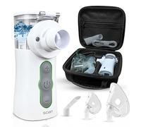 Arcanix Nebulizador Portátil Bebe Niños Adultos Nebulizador Pediatrico para Mocos Silencioso Inhalador Nasal Inhalador Vapor Aerosol Malla Vibratoria USB Tipo C Pilas Asma Alergias Estuche