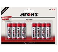 Arcas 117 44806 - Lote de 8 Pilas alcalinas LR06 / AA/Mignon, 2400 mAh, Ideal para Relojes, calculadoras, Juguetes, Luces y mandos a Distancia