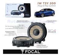 Focal IW-T3Y-200 Altavoces Graves Woofer Compatible Con Tesla Modelo 3 Standard