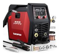 ARCCAPTAIN 205A Soldador Maquina de Soldar 6 en 1 con control APP iControl Sin Gas MIG/Gas MIG/MMA E-Hand/Lift TIG/Compatible con Spool Gun/Soldadura por puntos, Soldador Inverter IGBT 230V