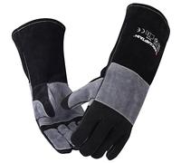 ARCCAPTAIN Guantes de soldador, guantes para barbacoa, resistencia al calor/fuego de 932 ℉ para trabajos de protección en Stick, Mig, Forge, BBQ, barbacoa, chimenea, hornear y trabajos de cocina