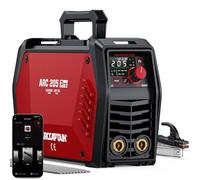 ARCCAPTAIN iControl ARC205 Pro Soldadora Inverter, [Control por APP] Máquina de Soldar ARC/Lift TIG 205A, Pantalla LED grande, Inversor IGBT, 230V Grupo de Soldar MMA con Hot Start, Arc Force