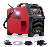 ARCCAPTAIN Soldador TIG AC/DC 200Amp con Pulso, Soldador TIG de Aluminio 230V Soldador TIG con Onda Cuadrada/Triangular/Stick/MMA/Spot MultiProceso Máquina de soldar DASH-ARC