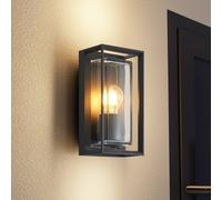 Arcchio Aplique de exterior Ismera, 25 cm, antracita, sensor