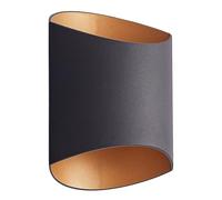 Arcchio aplique de pared interior en negro, oro, lámpara