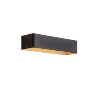 Arcchio - Aplique de pared LED Karam W36,5 Negro/Dorado