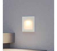 Arcchio Aplique LED empotrable Zamo, blanco, 11 cm, metal, IP65 True