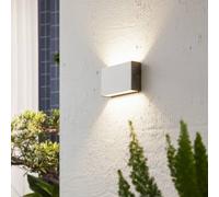 Arcchio Aplique LED para exterior Karline, 1060 lm, acero inoxidable, IP65 True