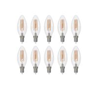 Arcchio Bombilla de filamento LED E14 vela juego de 10, 4000 K EC:EPREL:1826366