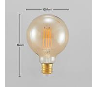 Arcchio bombilla LED E27 G95 6,5 W 2500 K ámbar con atenuador de intensidad de 3 pasos
