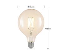 Arcchio Bombilla LED G125 E27, 8 W, 2700 K, bombilla con filamento transparente, EC:EPREL:979733