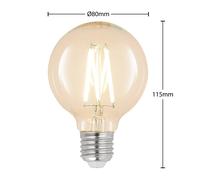 Arcchio Bombilla LED G80 E27, 8 W, 2700 K, filamento, atenuable True