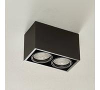 Arcchio Cirdan lámpara LED de techo, 2 luces, negro True