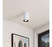 Arcchio downlight de techo Jolina, redondo, blanco/negro, 13 cm, metal