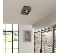 Arcchio downlight de techo Ronka, 34 cm, 2 luces, gris, GU10