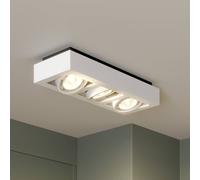 Arcchio downlight de techo Ronka, 50 cm, 3 luces, blanco, GU10